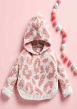 Load image into Gallery viewer, girls chenille leo hooded poncho
