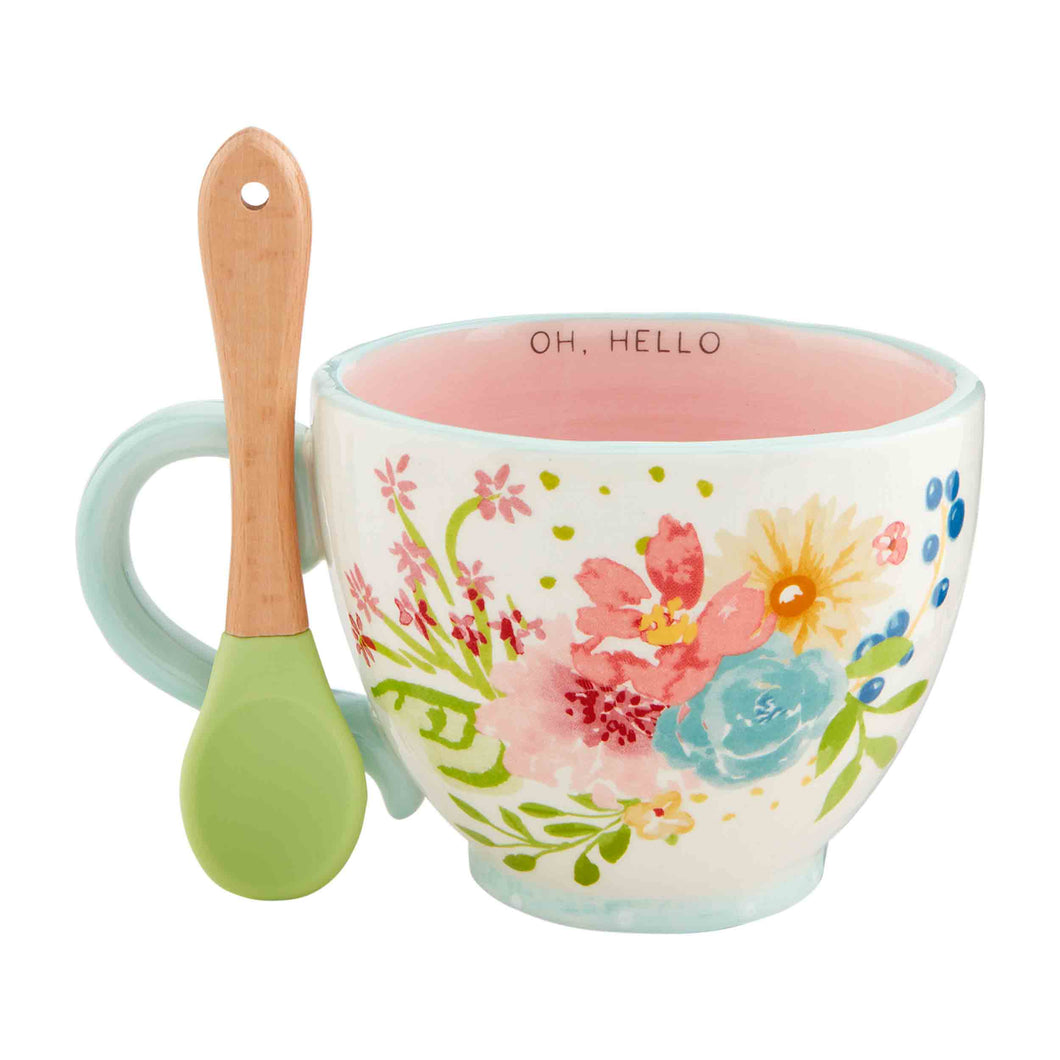 fruity floral mug + spoon