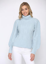 Load image into Gallery viewer, womens cable turtleneck sweater
