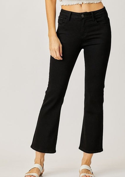 black ankle boot cut jeans