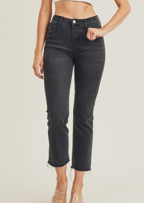 black hirise jeans