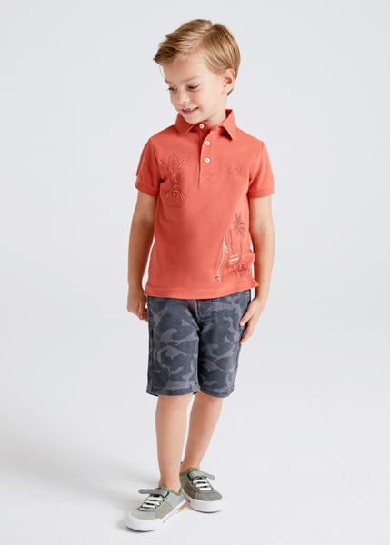 boys camo denim shorts