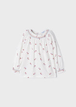 Load image into Gallery viewer, girls smock neck floral tee
