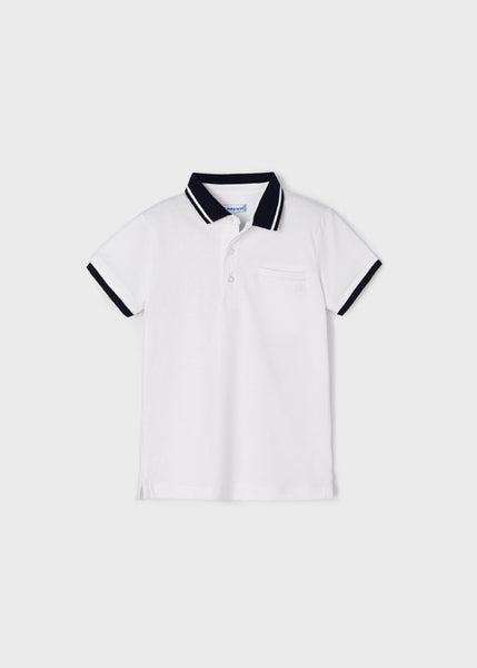 boys contrast collar polo