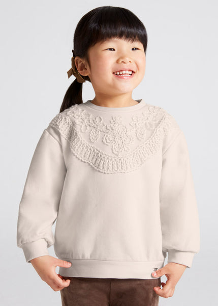 girls macrame sweatshirt