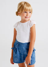 Load image into Gallery viewer, girls eyelet flutter sleeve tee
