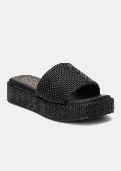 woven low platform sandal