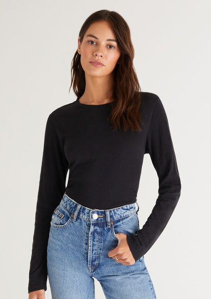 women long sleeve slub tee