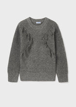 Load image into Gallery viewer, girls fringe trim sweater
