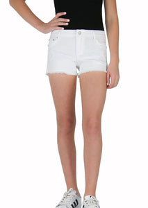 girls denim shorts white