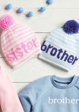 Load image into Gallery viewer, brother/sister pom hat
