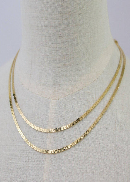 herringbone layered necklace