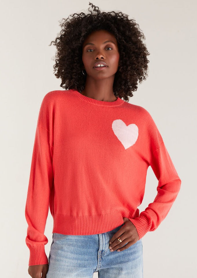 women heart sweater