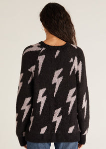 marled bolt sweater