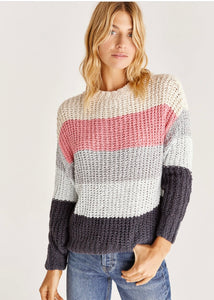 women bold stripe sweater