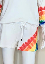 Load image into Gallery viewer, rainbow stripe shorts
