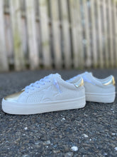 Load image into Gallery viewer, white &amp; gold sneaker
