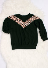 Load image into Gallery viewer, girls cozy leopard chevron top
