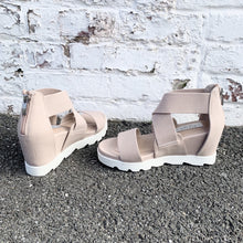 Load image into Gallery viewer, elastic strap wedge sandal
