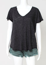 Load image into Gallery viewer, short sleeve v neck knit tee
