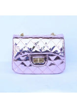 Load image into Gallery viewer, girls metallic quilted purse
