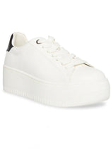 Load image into Gallery viewer, white leather platform sneaker
