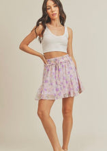 Load image into Gallery viewer, yellow floral mini skirt
