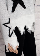 Load image into Gallery viewer, v nk distressed sweater - stars
