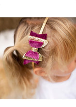 Load image into Gallery viewer, girls berry bow hard headband
