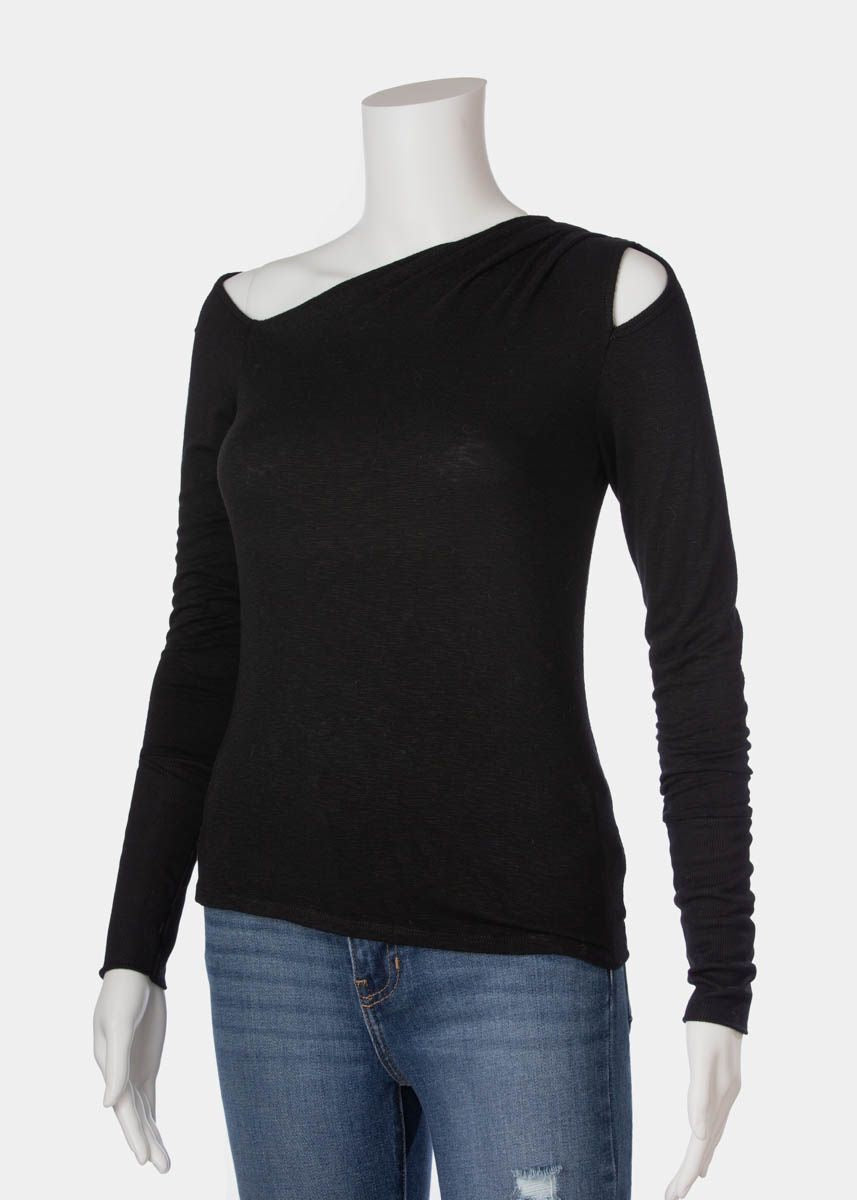 cut out long sleeve top