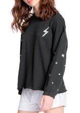 Load image into Gallery viewer, bolt &amp; stars fleece lounge top
