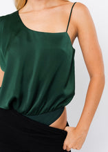 Load image into Gallery viewer, one shoulder satin bodysuit

