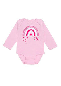 girls rainbow heart bodysuit
