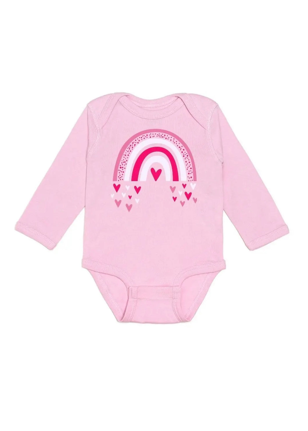 girls rainbow heart bodysuit