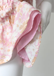 floral halter smock skirt dress
