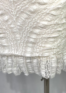 stretch lace ruffle skirt