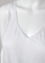 Load image into Gallery viewer, crochet trim v neck tank
