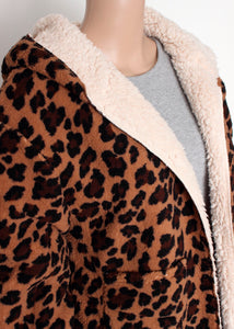reversible sherpa jacket-leopard
