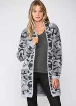 Load image into Gallery viewer, fuzzy cardigan - leopard
