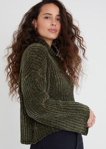 chenille turtleneck sweater