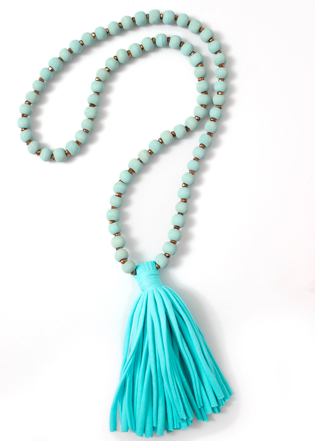 bead & tassel necklace