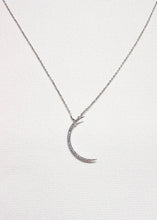 Load image into Gallery viewer, crescent moon cz necklace
