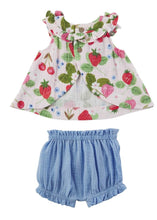 Load image into Gallery viewer, baby berry pinafore &amp; bloomer

