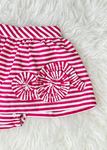 girls set - tee & stripe skirt