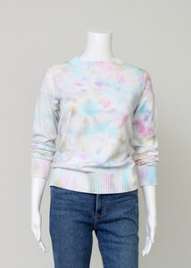 pastel tie dye cotton sweater