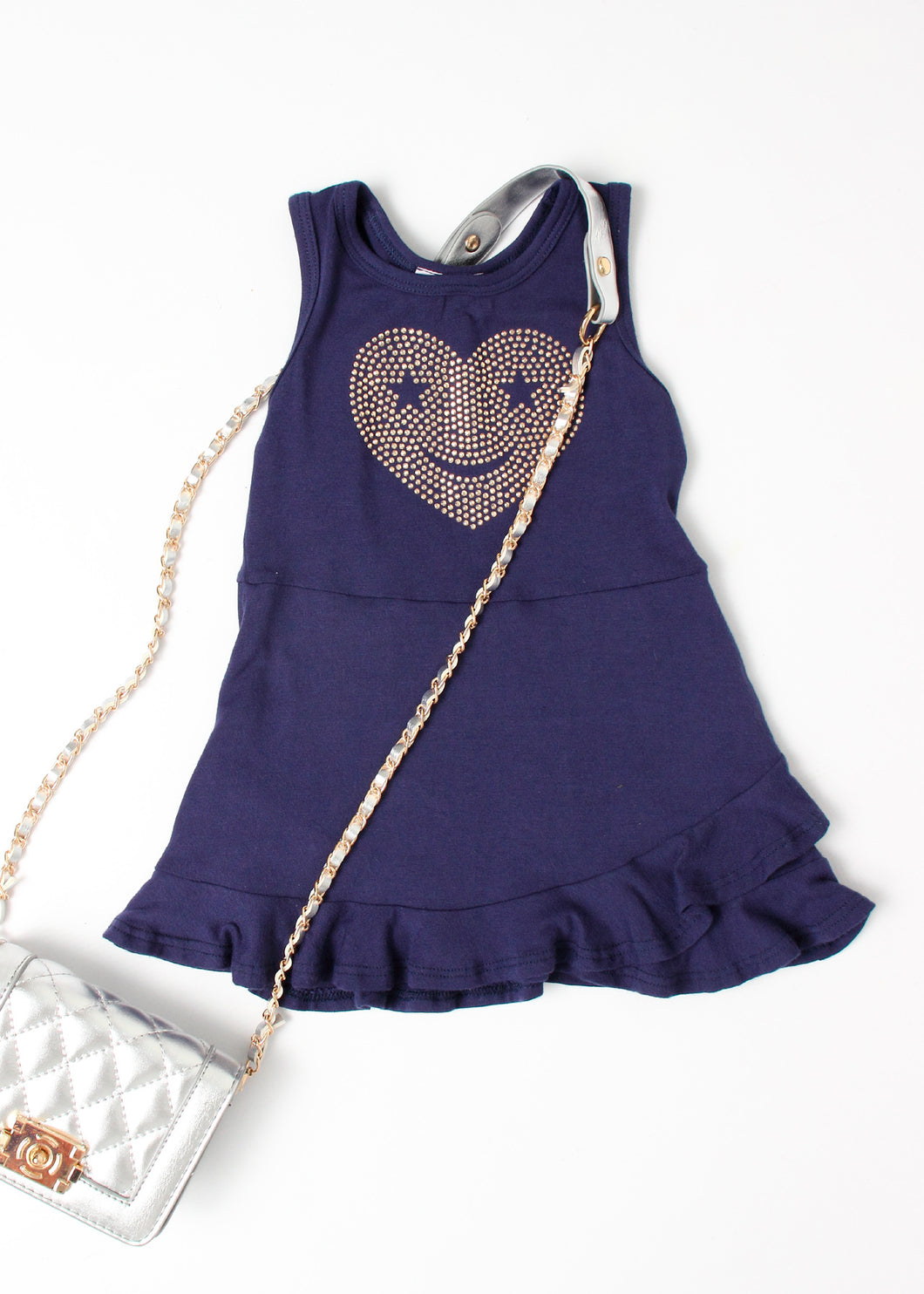 ruffle tank dress-heart-girls