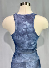 Load image into Gallery viewer, indigo dye racer crop top

