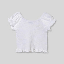 Load image into Gallery viewer, girls short sleeve smocked top
