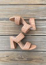 Load image into Gallery viewer, braided block stacked heel sandal
