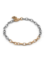 Load image into Gallery viewer, girls 2 tone chain bracelet
